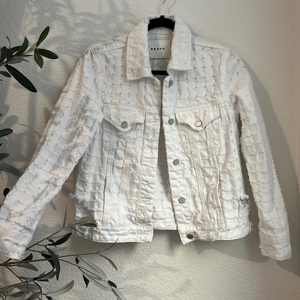 Blank NYC distressed denim jacket